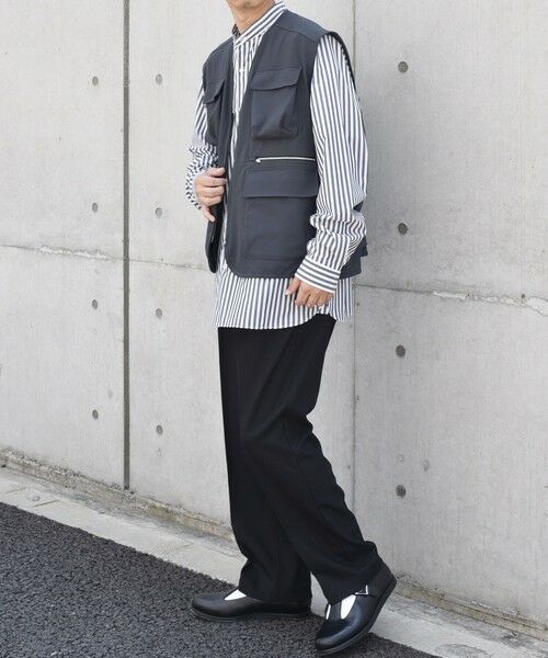 SHIPS / シップス ベスト | SHIPS any: 〈洗濯機可能〉ストレッチ ナイロン マルチポケット ベスト (セットアップ対応)◇ | 詳細4