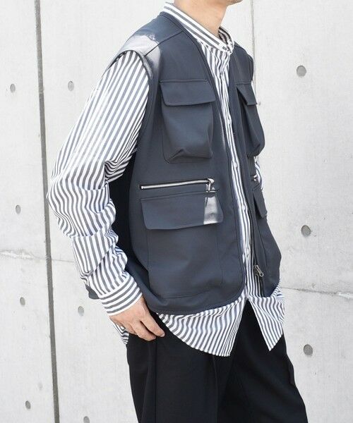 SHIPS / シップス ベスト | SHIPS any: 〈洗濯機可能〉ストレッチ ナイロン マルチポケット ベスト (セットアップ対応)◇ | 詳細6