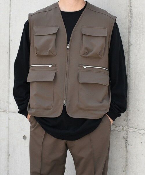 SHIPS / シップス ベスト | SHIPS any: 〈洗濯機可能〉ストレッチ ナイロン マルチポケット ベスト (セットアップ対応)◇ | 詳細13