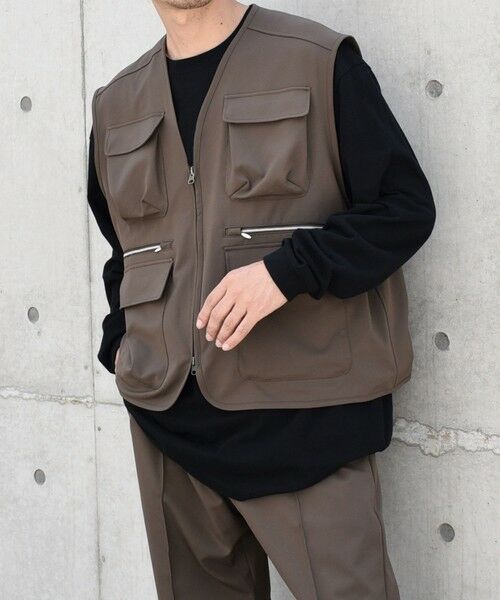 SHIPS / シップス ベスト | SHIPS any: 〈洗濯機可能〉ストレッチ ナイロン マルチポケット ベスト (セットアップ対応)◇ | 詳細14