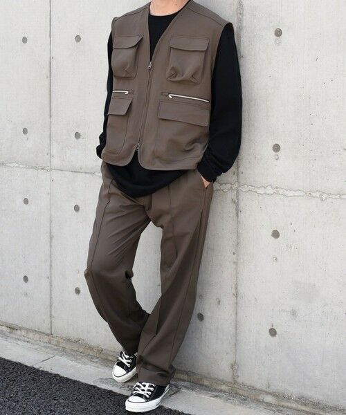 SHIPS / シップス ベスト | SHIPS any: 〈洗濯機可能〉ストレッチ ナイロン マルチポケット ベスト (セットアップ対応)◇ | 詳細12