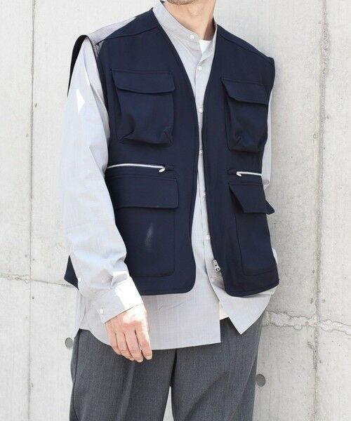 SHIPS / シップス ベスト | SHIPS any: 〈洗濯機可能〉ストレッチ ナイロン マルチポケット ベスト (セットアップ対応)◇ | 詳細30