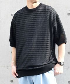 SHIPS / シップス Tシャツ | SHIPS any: 〈手洗い可能〉リネンミックス サマーニット リラックス シアー Tシャツ◇