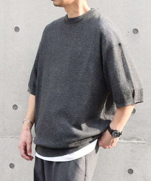 SHIPS / シップス Tシャツ | SHIPS any: 〈手洗い可能〉リネンミックス サマーニット リラックス シアー Tシャツ◇ | 詳細4