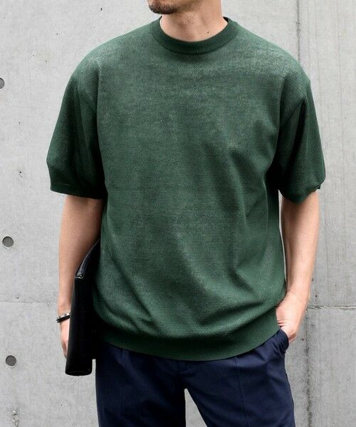 SHIPS / シップス Tシャツ | SHIPS any: 〈手洗い可能〉リネンミックス サマーニット リラックス シアー Tシャツ◇ | 詳細17