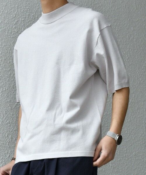 SHIPS / シップス Tシャツ | SHIPS any:〈接触冷感〉ハイゲージリネン ミックス サマーニット モックネック Tシャツ◇ | 詳細4