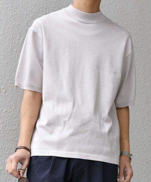 SHIPS / シップス Tシャツ | SHIPS any:〈接触冷感〉ハイゲージリネン ミックス サマーニット モックネック Tシャツ◇ | 詳細5