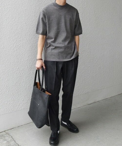 SHIPS / シップス Tシャツ | SHIPS any:〈接触冷感〉ハイゲージリネン ミックス サマーニット モックネック Tシャツ◇ | 詳細8