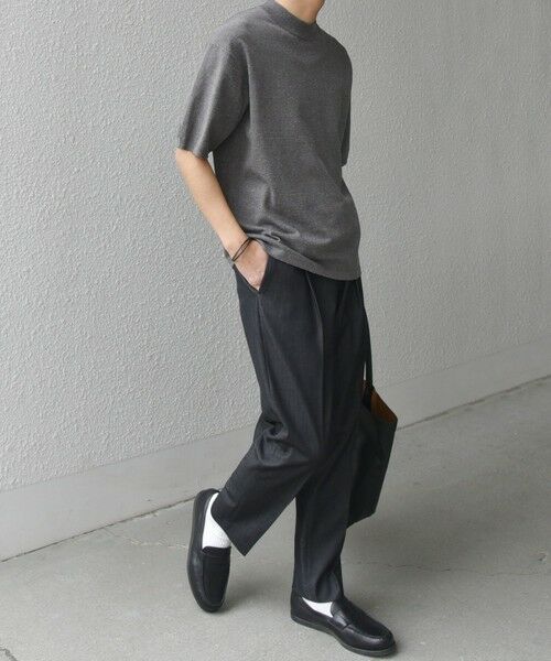 SHIPS / シップス Tシャツ | SHIPS any:〈接触冷感〉ハイゲージリネン ミックス サマーニット モックネック Tシャツ◇ | 詳細9