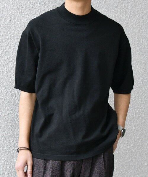 SHIPS / シップス Tシャツ | SHIPS any:〈接触冷感〉ハイゲージリネン ミックス サマーニット モックネック Tシャツ◇ | 詳細23