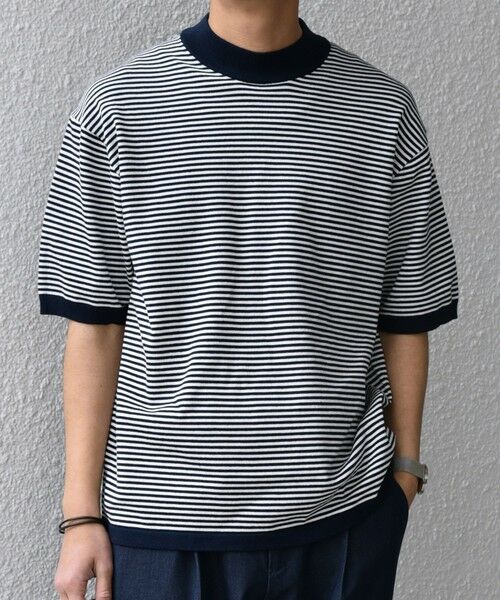 SHIPS / シップス Tシャツ | SHIPS any:〈接触冷感〉ハイゲージリネン ミックス サマーニット モックネック Tシャツ◇ | 詳細30