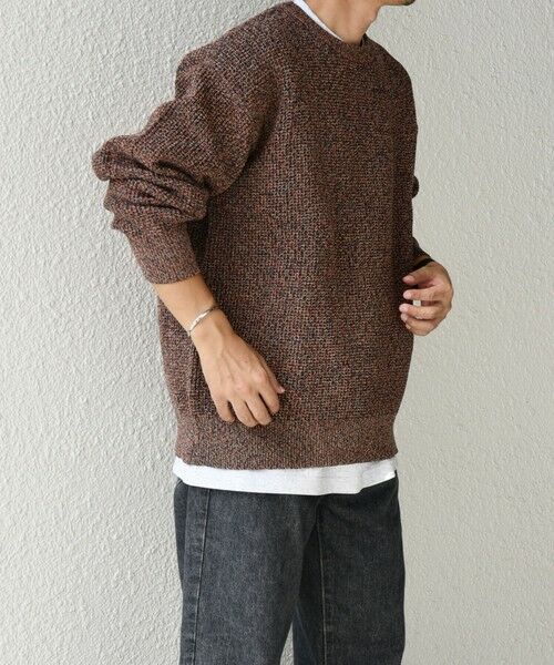 SHIPS / シップス ニット・セーター | SHIPS any: 〈手洗い可能〉メランジ カラー ミックス リラックス プルオーバー ニット◇(オレンジ)