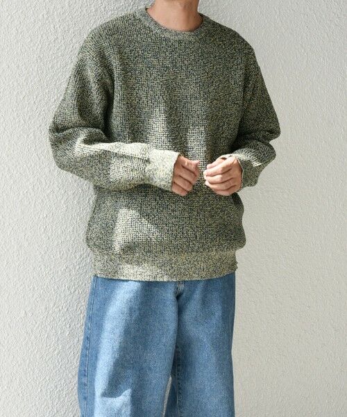 SHIPS / シップス ニット・セーター | SHIPS any: 〈手洗い可能〉メランジ カラー ミックス リラックス プルオーバー ニット◇(イエロー)