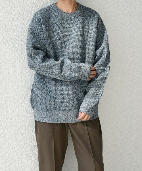 SHIPS / シップス ニット・セーター | SHIPS any: 〈手洗い可能〉メランジ カラー ミックス リラックス プルオーバー ニット◇(ブルー)