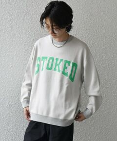 SHIPS / シップス スウェット | 【WEB限定】SHIPS any: 〈手洗い可能〉スウェット ライク カレッジ ロゴ クルーネック ニット◇