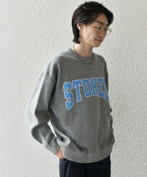 SHIPS / シップス スウェット | 【WEB限定】SHIPS any: 〈手洗い可能〉スウェット ライク カレッジ ロゴ クルーネック ニット◇ | 詳細4