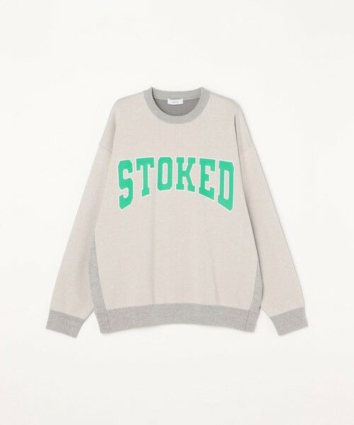 SHIPS / シップス スウェット | 【WEB限定】SHIPS any: 〈手洗い可能〉スウェット ライク カレッジ ロゴ クルーネック ニット◇ | 詳細17