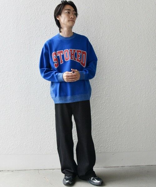 SHIPS / シップス スウェット | 【WEB限定】SHIPS any: 〈手洗い可能〉スウェット ライク カレッジ ロゴ クルーネック ニット◇ | 詳細19