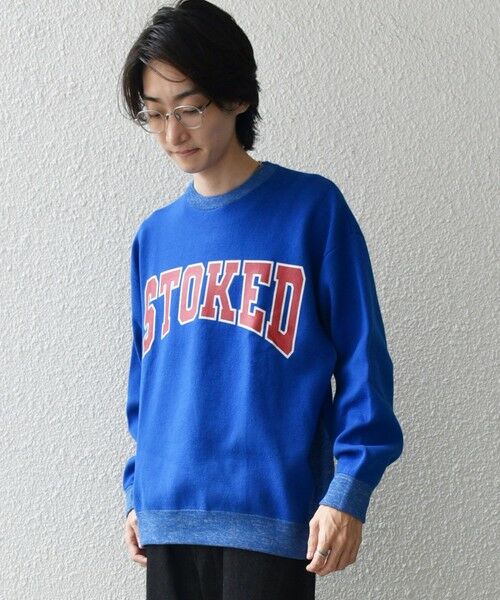 SHIPS / シップス スウェット | 【WEB限定】SHIPS any: 〈手洗い可能〉スウェット ライク カレッジ ロゴ クルーネック ニット◇ | 詳細22