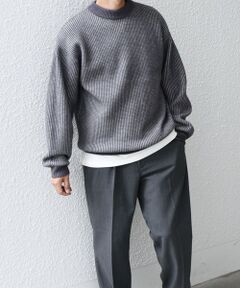 SHIPS / シップス ニット・セーター | SHIPS any:〈手洗い可能〉畦編み ストライプ クルーネック ニット◇