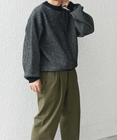 SHIPS / シップス ニット・セーター | SHIPS any:〈手洗い可能〉畦編み ストライプ クルーネック ニット◇