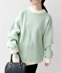 SHIPS / シップス ニット・セーター | SHIPS any:〈手洗い可能〉畦編み ストライプ クルーネック ニット◇