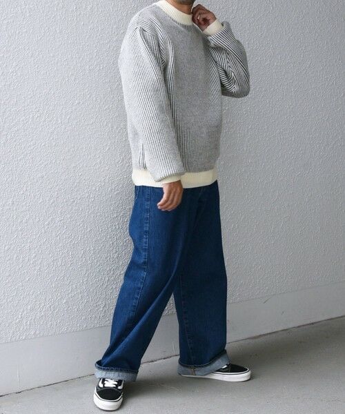 SHIPS / シップス ニット・セーター | SHIPS any:〈手洗い可能〉畦編み ストライプ クルーネック ニット◇ | 詳細4