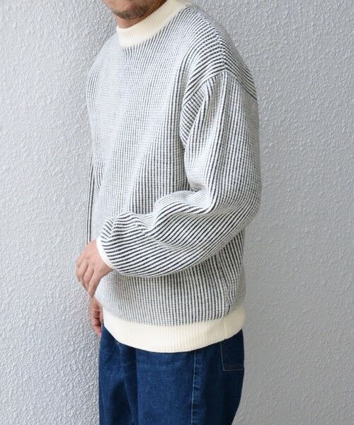 SHIPS / シップス ニット・セーター | SHIPS any:〈手洗い可能〉畦編み ストライプ クルーネック ニット◇ | 詳細6
