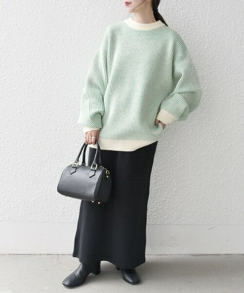 SHIPS / シップス ニット・セーター | SHIPS any:〈手洗い可能〉畦編み ストライプ クルーネック ニット◇ | 詳細24