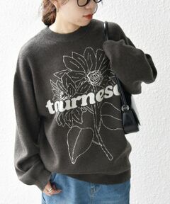 SHIPS / シップス ニット・セーター | SHIPS any: 〈手洗い可能〉フラワー ダブルジャガード プルオーバー ニット◇