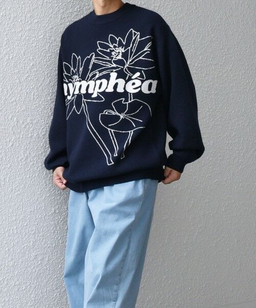 SHIPS / シップス ニット・セーター | SHIPS any: 〈手洗い可能〉フラワー ダブルジャガード プルオーバー ニット◇ | 詳細24