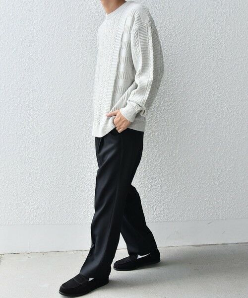 SHIPS / シップス ニット・セーター | SHIPS any:〈手洗い可能〉アラン / ガーター 編み リラックス クルーネック ニット◇ | 詳細2