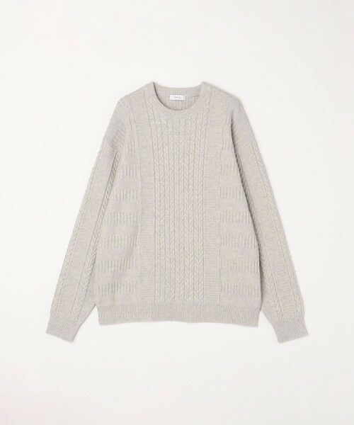 SHIPS / シップス ニット・セーター | SHIPS any:〈手洗い可能〉アラン / ガーター 編み リラックス クルーネック ニット◇ | 詳細7