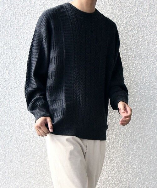 SHIPS / シップス ニット・セーター | SHIPS any:〈手洗い可能〉アラン / ガーター 編み リラックス クルーネック ニット◇ | 詳細17