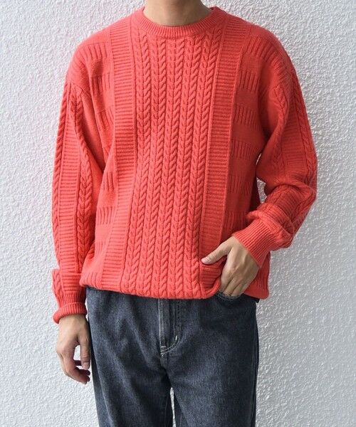 SHIPS / シップス ニット・セーター | SHIPS any:〈手洗い可能〉アラン / ガーター 編み リラックス クルーネック ニット◇ | 詳細22