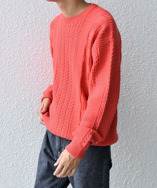 SHIPS / シップス ニット・セーター | SHIPS any:〈手洗い可能〉アラン / ガーター 編み リラックス クルーネック ニット◇ | 詳細23