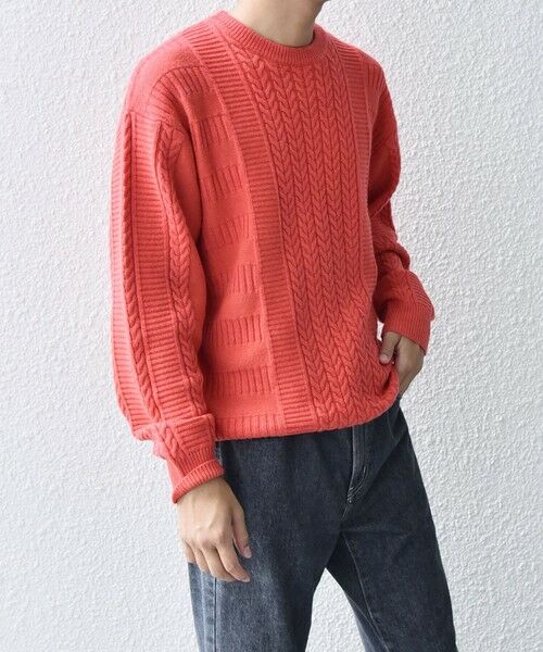 SHIPS / シップス ニット・セーター | SHIPS any:〈手洗い可能〉アラン / ガーター 編み リラックス クルーネック ニット◇ | 詳細24