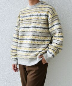 SHIPS / シップス ニット・セーター | SHIPS any :〈手洗い可能〉フェアアイル シャギー クルーネック ニット◇