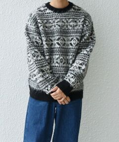 SHIPS / シップス ニット・セーター | SHIPS any :〈手洗い可能〉フェアアイル シャギー クルーネック ニット◇