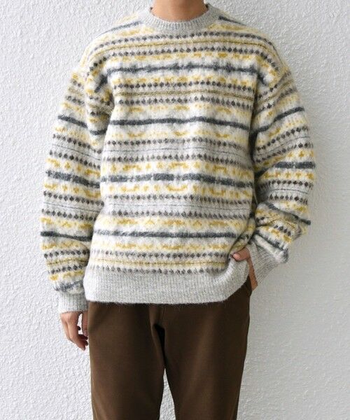 SHIPS / シップス ニット・セーター | SHIPS any :〈手洗い可能〉フェアアイル シャギー クルーネック ニット◇ | 詳細3