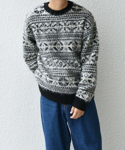 SHIPS / シップス ニット・セーター | SHIPS any :〈手洗い可能〉フェアアイル シャギー クルーネック ニット◇ | 詳細15