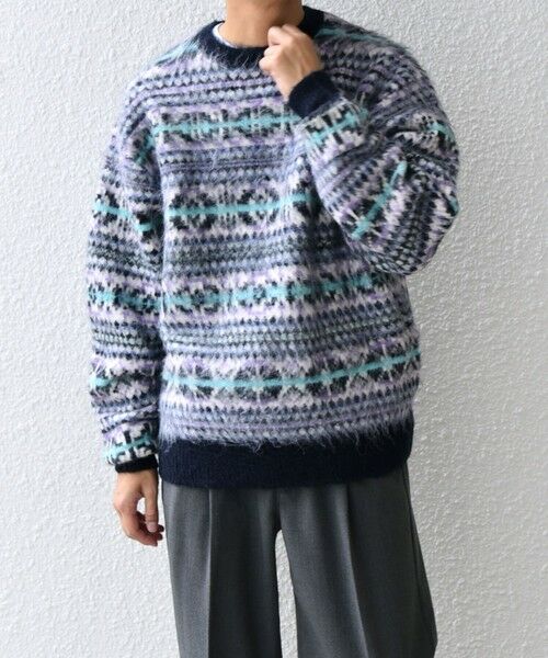 SHIPS / シップス ニット・セーター | SHIPS any :〈手洗い可能〉フェアアイル シャギー クルーネック ニット◇ | 詳細22