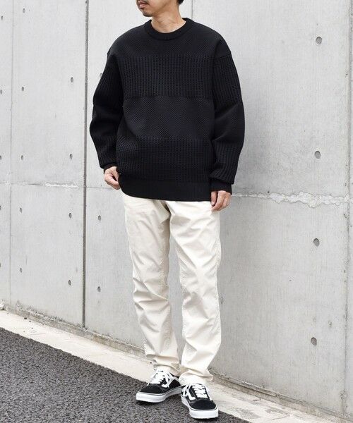 SHIPS / シップス その他トップス | SHIPS any: 〈手洗い可能〉ワッフル コンビ デザイン クルーネック ニット◇ | 詳細1