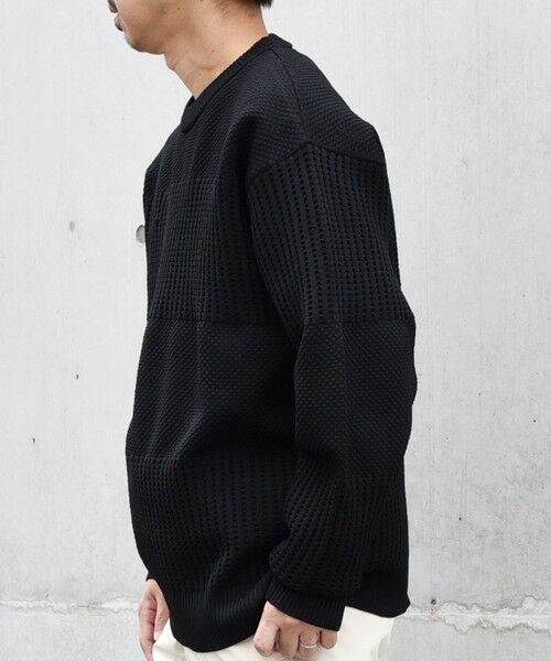 SHIPS / シップス その他トップス | SHIPS any: 〈手洗い可能〉ワッフル コンビ デザイン クルーネック ニット◇ | 詳細5