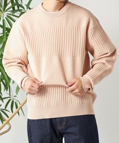 SHIPS / シップス その他トップス | SHIPS any: 〈手洗い可能〉ワッフル コンビ デザイン クルーネック ニット◇ | 詳細14