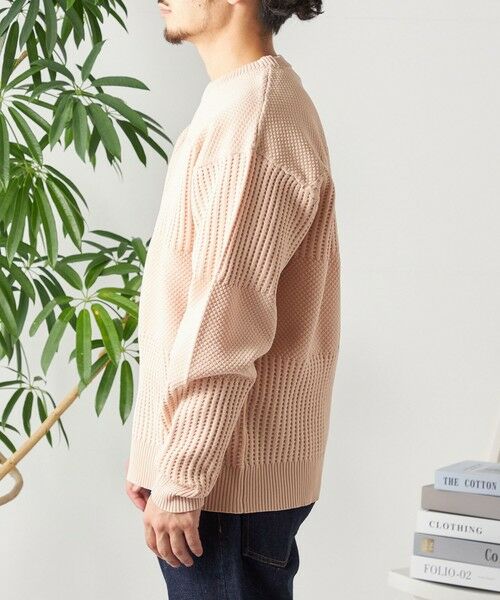 SHIPS / シップス その他トップス | SHIPS any: 〈手洗い可能〉ワッフル コンビ デザイン クルーネック ニット◇ | 詳細18