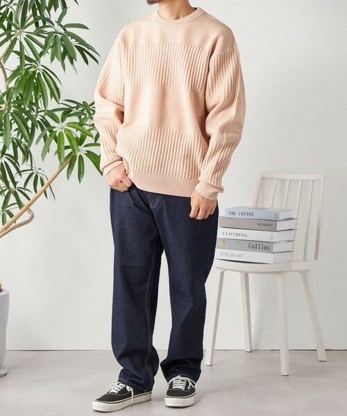 SHIPS / シップス その他トップス | SHIPS any: 〈手洗い可能〉ワッフル コンビ デザイン クルーネック ニット◇ | 詳細10