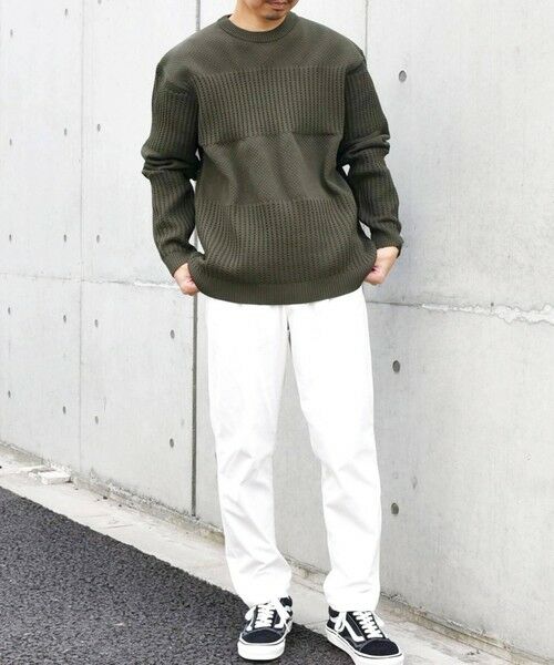 SHIPS / シップス その他トップス | SHIPS any: 〈手洗い可能〉ワッフル コンビ デザイン クルーネック ニット◇ | 詳細23