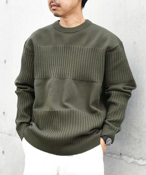 SHIPS / シップス その他トップス | SHIPS any: 〈手洗い可能〉ワッフル コンビ デザイン クルーネック ニット◇ | 詳細25