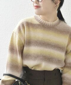 SHIPS / シップス ニット・セーター | SHIPS any: 〈手洗い可能〉ランダム グラデーション カラー クルーネック ニット◇